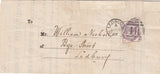144274 1885 'NOTICE OF OBJECTION' USED IN LEDBURY, HEREFORDSHIRE 3d LILAC (SG191).