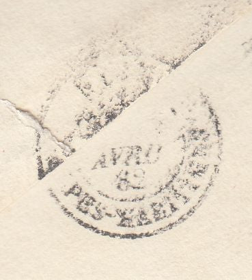 144276 1882 MAIL WAKEFIELD TO NICE 2½d BLUE PL.23 (SG157).