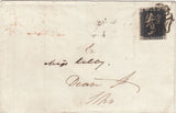 144284 1840 MAIL USED IN LONDON 1d BLACK  PL.6 (SG2) (OB FINE RE-ENTRY)(SPEC AS41a).