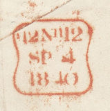144284 1840 MAIL USED IN LONDON 1d BLACK  PL.6 (SG2) (OB FINE RE-ENTRY)(SPEC AS41a).