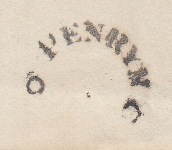 144291 1832 MAIL PENRYN, CORNWALL TO LISKEARD 'PENRYN' MILEAGE MARK WITH MILEAGE ERASED (CO236).