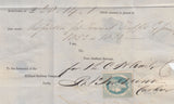 144292 1854 MAIL CHESTER TO DERBY 1d PL.177 (SG17) WITHIN 1d BLUE GREEN FISCAL STAMP.
