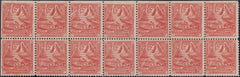 144300 1884 ST. JOHN'S COLLEGE, CAMBRIDGE ½d SCARLET (CS16) GOOD UNUSED BLOCK OF FOURTEEN.