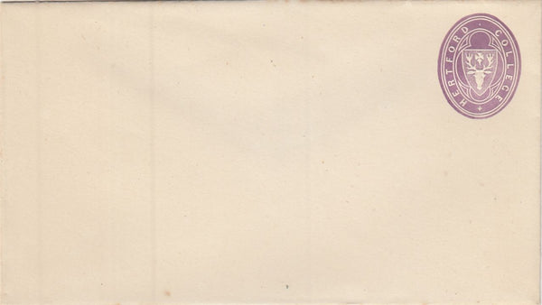 144306 1876 HERTFORD COLLEGE, OXFORD ½d MAUVE EMBOSSED ENVELOPE VERY FINE UNUSED.