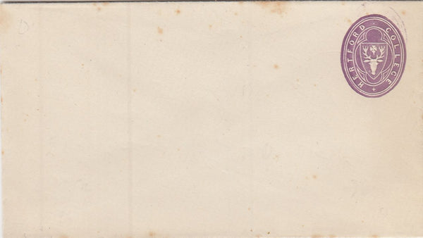 144312 1876 HERTFORD COLLEGE, OXFORD ½d MAUVE EMBOSSED ENVELOPE VARIETY PARTIAL DOUBLING OF EMBOSSING, GOOD UNUSED.