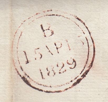 144318 1829 'Money Letter'  WEYBOURNE HOUSE, FARNHAM, SURREY TO LONDON WITH 'FARNHAM' (SY293) AND ' Farnham/Penny Post' (SY304) HANDSTAMPS.