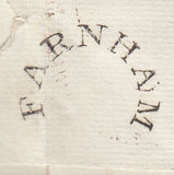 144318 1829 'Money Letter'  WEYBOURNE HOUSE, FARNHAM, SURREY TO LONDON WITH 'FARNHAM' (SY293) AND ' Farnham/Penny Post' (SY304) HANDSTAMPS.