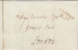 144342 1804 MAIL CONWAY, CAERNARVONSHIRE TO LONDON 'CONWAY/236' MILEAGE MARK (W823).