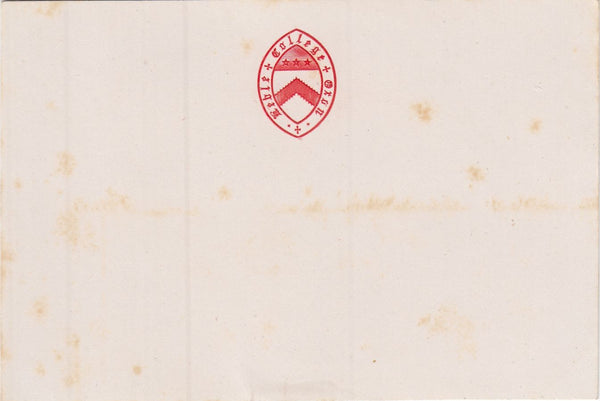 144351 1875 KEBLE COLLEGE, OXFORD ½d VERMILION EMBOSSED POSTCARD, GOOD UNUSED.