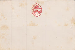 144352 1875 KEBLE COLLEGE, OXFORD ½d VERMILION EMBOSSED POSTCARD, UNUSED.