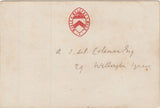 144353 1875 KEBLE COLLEGE, OXFORD ½d VERMILION EMBOSSED POSTCARD, VERY FINE USED IN 1885.