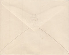 144356 CIRCA 1875 KEBLE COLLEGE, OXFORD, PROOF 1¼d ENVELOPE CREAM TINTED PAPER WITH EMBOSSING OF COLLEGE ARMS IN COLOURLESS RELIEF ON REVERSE FLAP, UNISSUED DESIGN.