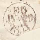 144358 1854 1d ARCHER PL.97 EXPERIMENTAL PERFORATION (SG16b) ON COVER LONDON TO  EXETER.