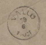 144362 1885 MAIL LONDON TO VALLO, DENMARK 2½d LILAC (SG190).