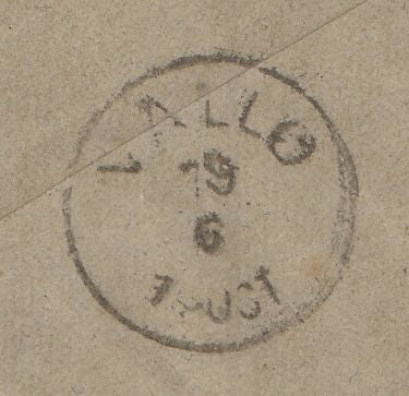 144362 1885 MAIL LONDON TO VALLO, DENMARK 2½d LILAC (SG190).