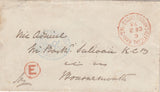 144382 1873 OFFICIAL PAID MAIL LONDON TO BOURNEMOUTH WITH 'ADMIRALTY/WHITEHALL' OVAL CACHET, ANCHOR WITHIN.