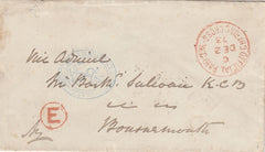 144382 1873 OFFICIAL PAID MAIL LONDON TO BOURNEMOUTH WITH 'ADMIRALTY/WHITEHALL' OVAL CACHET, ANCHOR WITHIN.