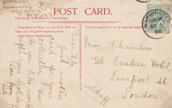 144384 COLLECTION WARMINSTER, WILTSHIRE POSTAL HISTORY 1847-1981 (25 ITEMS).