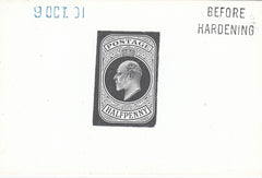 144386 1901 KING EDWARD VII ½d NEWSPAPER WRAPPER STAMP DIE PROOF.