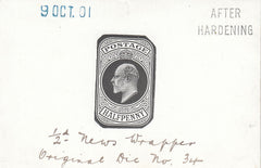 144387 1901 KING EDWARD VII ½d NEWSPAPER WRAPPER STAMP DIE PROOF.