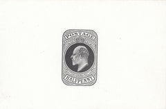 144388 1901 KING EDWARD VII ½d NEWSPAPER WRAPPER STAMP DIE PROOF.