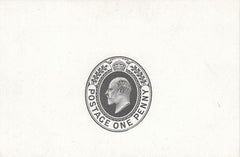 144389 1901 KING EDWARD VII 1d NEWSPAPER WRAPPER STAMP DIE PROOF.