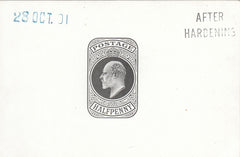 144391 1901 KING EDWARD VII ½d NEWSPAPER WRAPPER STAMP DIE PROOF.