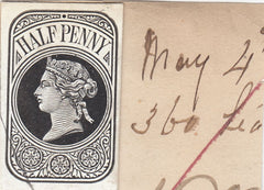 144394 CIRCA 1870-1879 QV ½d NEWSPAPER WRAPPER STAMP DIE PROOF EX DE LA RUE STRIKING BOOK