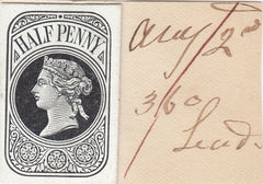 144399 1876 QV ½d NEWSPAPER WRAPPER STAMP DIE PROOF EX DE LA RUE STRIKING BOOK.