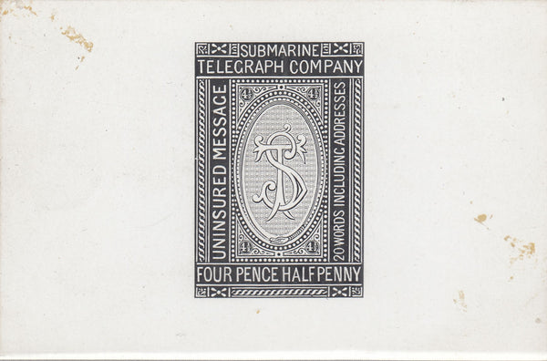 144404 1861 'SUBMARINE TELEGRAPH COMPANY' 4½d DIE PROOF.