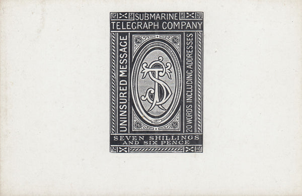 144405 1861 'SUBMARINE TELEGRAPH COMPANY' 7s/6d DIE PROOF.