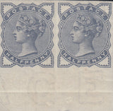 144406 1884 ½d SLATE-BLUE IMPERFORATE PAIR (SG187a) GOOD TO FINE UNUSED.