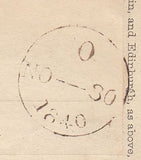 144412 1840 1d MULREADY WRAPPER REFOLDED AS AN ENVELOPE LONDON TO MANCHESTER.