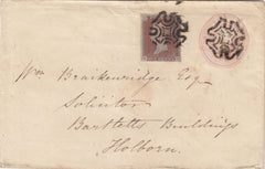 144428 1841 1d PINK USED IN LONDON UPRATED FINE TO VERY FINE 1d RED PLATE 1c (SG7)(SPEC AS8)(TH).