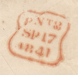 144428 1841 1d PINK USED IN LONDON UPRATED FINE TO VERY FINE 1d RED PLATE 1c (SG7)(SPEC AS8)(TH).