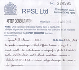 144428 1841 1d PINK USED IN LONDON UPRATED FINE TO VERY FINE 1d RED PLATE 1c (SG7)(SPEC AS8)(TH).