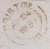 144430 1856 MAIL LONDON TO BRISTOL DIE 2 1d PL.24 WATERMARK SMALL CROWN (SPEC C7)(DC).