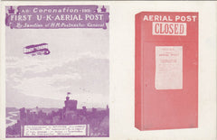 144432 1911 FIRST OFFICIAL U.K. AERIAL POST, PRIVILEGE POSTCARD IN VIOLET USED BY D LEWIS-POOLE AS A NEW YEAR CARD.