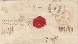 144451 1845 PENNY PINK CAMBRIDGE TO FRAMPTON, QUEBEC, POSTED UNPAID WITH CHARGE MARKS.