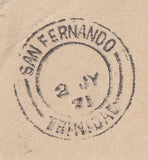 144468 1971 REGISTERED AIRMAIL LONDON TO SAN FERNANDO, TRINIDAD, WEST INDIES.