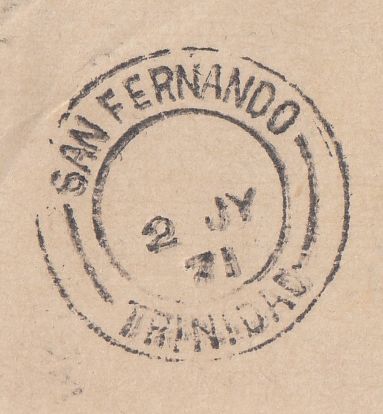 144468 1971 REGISTERED AIRMAIL LONDON TO SAN FERNANDO, TRINIDAD, WEST INDIES.