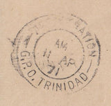 144469 1971 REGISTERED AIRMAIL BOURNEMOUTH TO SAN FERNANDO, TRINIDAD, WEST INDIES.