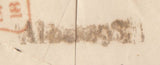 144472 1841 1d PINK ENVELOPE USED IN LONDON UPRATED 1d RED PL.1b (SG7)(OD).