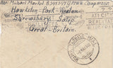 144476 1948 AIRMAIL PRISONER OF WAR CAMP, SHROPSHIRE TO ROMANIA KGVI 4d (SG468) AND 1d (SG486).