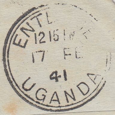 144480 1940 AIRMAIL HENLEY ON THAMES, OXON TO ENTEBBE, UGANDA KGVI 2d, 2½d and 3d.