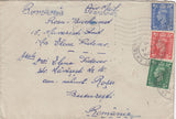 144488 1951 AIRMAIL LIVERPOOL TO BUCHAREST, ROMANIA KGVI ½d, 1d AND 2½d.