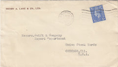 144496 1946 'SWIFT'S' PROVISIONS ADVERTISING MAIL BIRMINGHAM TO CHICAGO, U.S.A.