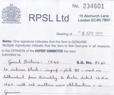 144513 1840 MAIL KIRKCALDY TO LESLIE 1d INTENSE BLACK PL.6 (SG1)(JB).