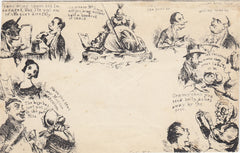 144531 1840 ORIGINAL SPOONER CARICATURE N0.5 WITH SCENES RELATING TO DELIVERY OF VARIOUS ITEMS.