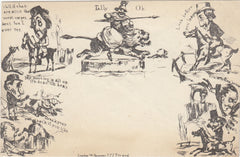 144533 1840 ORIGINAL SPOONER CARICATURE NO.12 WITH SCENES OF 'HUNTING'.